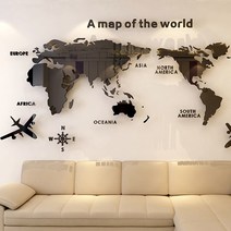 중형 world map 세계지도 아크릴 인테리어 스티커