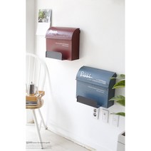 빈티지 우체통 지로용지 정리함 수납함 수납정리함, 레드