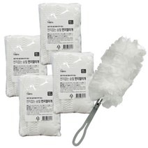 생활미소 먼지를 주쎄요!! 먼지털이 손잡이 1개 + 리필 5개, 4세트