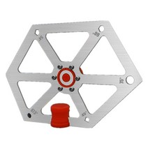 톱다이 목공 테이블소 테이블쏘 접이식 작업대 목공 각도 눈금자 알루미늄 합금 육각 경사계 테이블 톱 블, 02 Silver