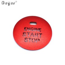 자동차원격시동 스마트 버튼 원격시동ceyes car start stop 엔진 점화 푸시 버튼 링 스타일링 액세서리 커버 스바루 포레스터 아웃백 for lexus for, 빨간 버튼 커버