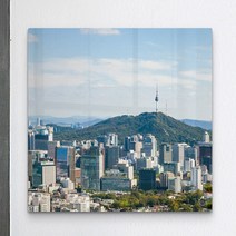 데코밍샵폼아크릴액자56CmX56Cm_남산타워가보이는서울풍경_노프레임액자_pi004, 타입1_낮