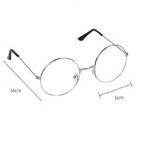 얼굴이 작아보이는 실버 원형안경테 무도수렌즈 장착 연예인 레트로 트랜드 심플 남자여자 빅사이즈