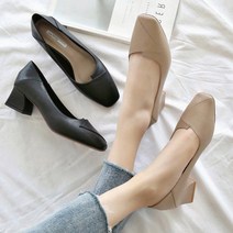 Prosekor 발편한 푹신푹신 플랫 슈즈 여성 펌프스 구두 2컬러