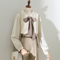 퍼프소매 왕리본 블라우스 류이서 정소민 면접 체크 루즈핏 오피스룩 벌룬 신민아 공주풍 한국