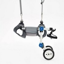 강아지휠체어 훈련 반려동물 보행기 ALWAYSME 개 조절식 휠체어 뒷다리 재활 경량 0-60KGS, White_XXS