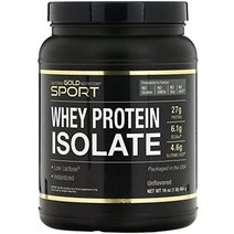100 분리 유청 단백질 무맛 5lb(2.27kg) 캘리포니아 골드 뉴트리션, 무향, 1파운드(1팩)
