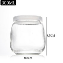 캐릭터 푸딩병 요거트병 내열유리 요구르트병 150ML 200ML 푸딩 유리병 젤리 항아리, 6개x300ml + 세트1개
