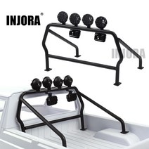 소형엔진 미니엔진 INJORA-금속 롤 케이지 버킷 1/10 RC 픽업 축 SCX10 D90 타미야 CC01 TF2 용 LED 조명, 한개옵션0
