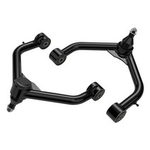 Tezlcad 5.1~10.2cm(2~4인치) 레드 전면 상단 컨트롤 암 2006-2022 램 1500용 볼 조인트 포함 조절 가능한 서스펜션 키트 튜브형 암 리프트 2~10, Black, 2004-2022 F150