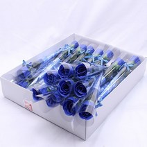졸업식 비누 꽃다발 비누꽃 조화꽃 15p, 블루