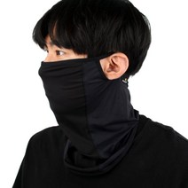 아쿠아 쿨링 메쉬 멀티스카프 냉감 자외선차단 기능성 스포츠 운동 등산 낚시 안면 마스크, 검정