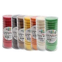 더팩컴퍼니 노르딕색지 머핀컵40mm 7종, 1통, 주황