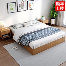 호텔침대 안방 침실 유럽풍 더블 퀸사이즈 럭셔리 침대프레임퀸 침대프레임추천 슈퍼싱글프레임 킹침대프레임, 1000mm*2000mm, 프레임 구조, 40CM높이풀원목+10CM친환경브라운매트