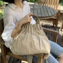 빈티지 가방 오가닉 코튼 플리티드 버켓백 럭셔리 핸드백 디자이너 숄더백 메신저백 패션 캐주얼 쇼퍼