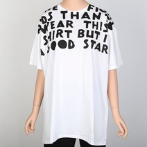 기타 [명품]메종 마르지엘라 21FW 여성 스티치 로고프린팅 오버핏 반팔티 화이트 S51G..