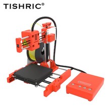 3D 프린터 TISHRIC X1 데스크탑 미니 3D 프린터 교육 인쇄 DIY 디자이너 모델 원 클릭 소형 임프레소라, 01 빨간_01 미국