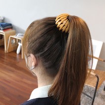 포니 헤어핀 유광 만두핀 똥머리핀