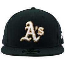 뉴에라 59FIFTY 오클랜드 애슬레틱스 MLB ON-FIELD AUTHENTIC ROAD FITTED CAPGREEN OAKLAND ATHLETICS 5950 캡 그린 병행 수입