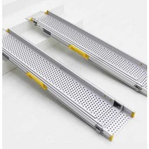 오토바이 경사로 진입판 트럭 휠체어 이동식 계단 승차, 240cm (한 쌍)