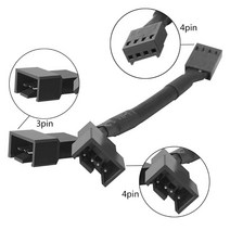 PC 마더 보드 PWM에서 듀얼 PWM 전원 y-splitter 어댑터 CPU PC 용 CPU PC., 검은색