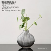 유리 작은 꽃병 선반 거실 꽃꽂이 드라이아 창의적인 워터프루프 모던 침실 브롯치 원석브로치 옷핀브로치 진주브로치 패션브로치, 02.필라멘트 글라스 화병 콤비 3