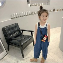 아짱 키즈여아 여름신상 헤지데님멜빵바지