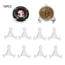 10pcs 접이식 조절식 소형 진열대 기념도전 이젤 밀리터리 코인 홀더 소트레이지 랙