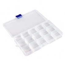 비즈보관함 네일파츠통 15칸 큐빅 투명피어싱케이스_230916EA, 다사랑 쿠팡 본상품선택