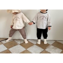 ST배색티셔츠 가을 베이비&키즈 등원룩 촬영룩 베베나인