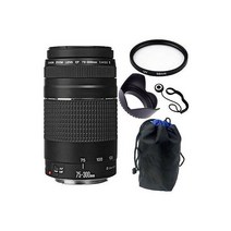 캐논 EF 75-300mm f/4.0-5.6 III 렌즈 번들 for 캐논 T5 T6 T6i 70D 80D 5D Mark