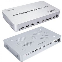 4K 60Hz HDMI 멀티뷰어 USB KVM 스위치 4x1 쿼드 4 인 1 출력 디스플레이 PS4 Xbox 노트북 PC w/ PIP, with US Plug