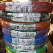 테프론전선(FEP) AWG22 0.3SQ(mm²) 200M 1롤/300V 200℃ 케이블, 색상선택, RD(빨강)