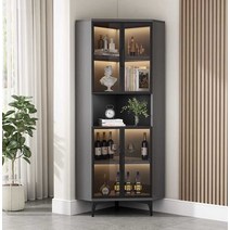 모듈수납장 좁은공간 수납 캐비넷 침대 틈새 작은선반, 4단 화이트 + 블랙 프레임 (50x152)