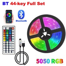 LED 스트립 조명 USB Led RGB 테이프 5050 5V 유연한 램프 리본 크리스마스 장식 집, 06 Bluetooth 44-key_08 20m