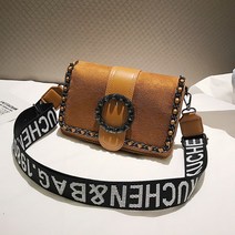 가방 여성용 새로운 최신 유행 버전 패션 모든 일치 누벅 가죽 작은 사각형 가방