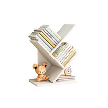 3단책꽂이 Y형 선반 책장 원목 트리형 책정리 빗살형, 화이트