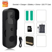 스마트 인터폰 tuya 비디오 초인종 디지털 비주얼 인터폰 wifi 야외 도어 벨 방수 wifi 초인종 카메라 스마트 홈 보안 카메라, t30-b5-db01, 나는 플러그