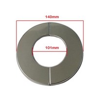 크롬 마감 스테인레스 스틸 수도관 벽 커버 욕실 정수기 커버 액세서리, 140x101mm