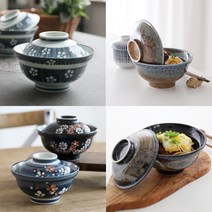일본 돈부리그릇 도자기 뚜껑 텐동 라면 라멘 그릇 덮밥 일식 돈부리볼 컵라면 돔부리 규동, 1. 스무 뚜껑 돈부리
