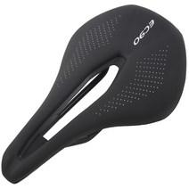EC90 자전거 좌석 안장 MTB 도로 자전거 안장 산악 자전거 경주 안장 PU 통기성 소프트 좌석 쿠션 블랙, 하나, 보여진 바와 같이