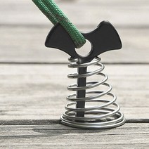 오건 캠핑 데크팩 텐트 타프 밧줄 로프 고정 핀, 블랙