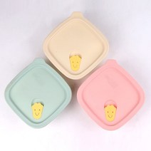 락앤락 귀여운 냉동 밥 소분 용기 유리 용기 실리콘 뚜껑 스팀 홀 포함 실용적인 밀폐 반찬 통 320ml 3P 세트, 락앤락 3P 세트, 1개