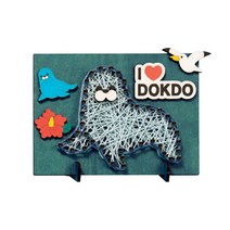 레디코 독도의날 스트링 아트 키트 독도 수업 교구 강치 우리 나라 사랑 만들기 재료 초등 어린이 액자 diy 세트, 스트링아트 강치