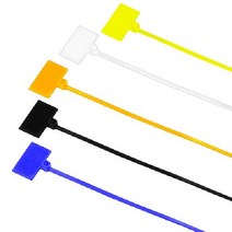 컬러 메모 케이블 타이 네임 마크 타이 250P DD-11203, 블랙