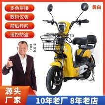 전동 자전거 전기 자토바이 출퇴근용 성인 48v 이륜 2 인용 배터리 스쿠터, Double 색상 yellow+48v20a Lead a