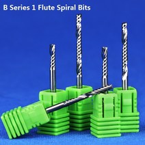 3.175mm SHK B 시리즈 조각 커터 1 개 플루트 나선형 엔드 밀 플루트 CNC 라우터 비트 절단 1 MDF 아크릴리스 플라스틱, 2378
