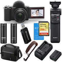 ZV-E10L 16-50mm 렌즈 + GP-VPT2BT 슈팅그립+ECM-AW4 무선마이크+리더기+ 센Ext256G+ 충전기+배터리 +가방+스트랩+ 필름 소니 공식대리점 홍익AV, 블랙