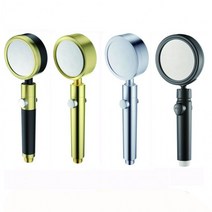 고수압 황토볼 필터 샤워기 헤드 수전 절수 경량 (골드. 실버. 블랙. 골드블랙) 샤워기헤드 고급스러운 디자인 호텔 금장 인테리어 화장실 욕실 펜션 가정집, 실버