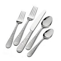 Pfaltzgraff 가랜드 프로스트 스테인리스 스틸 식기 세트 53피스, Flatware Set_Garland Frost